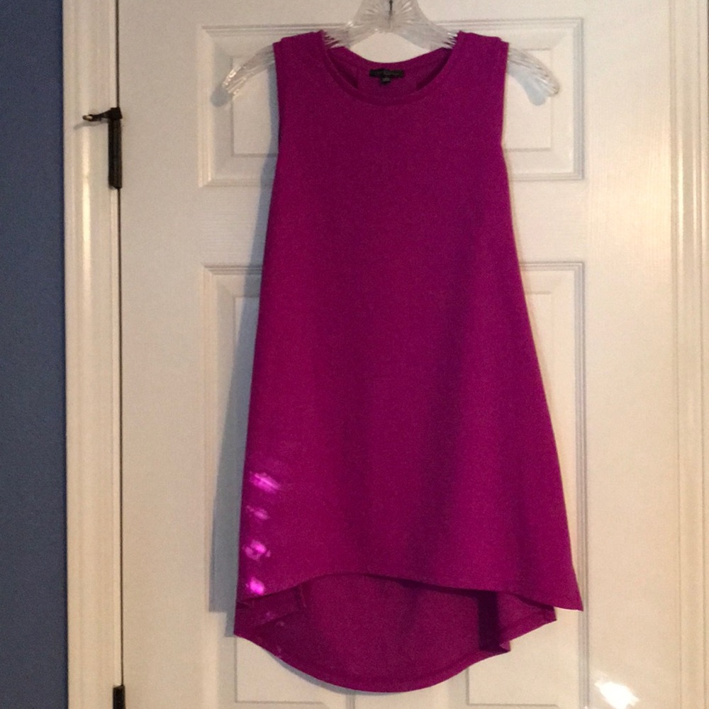 Fuchsia sleeveless tunic
